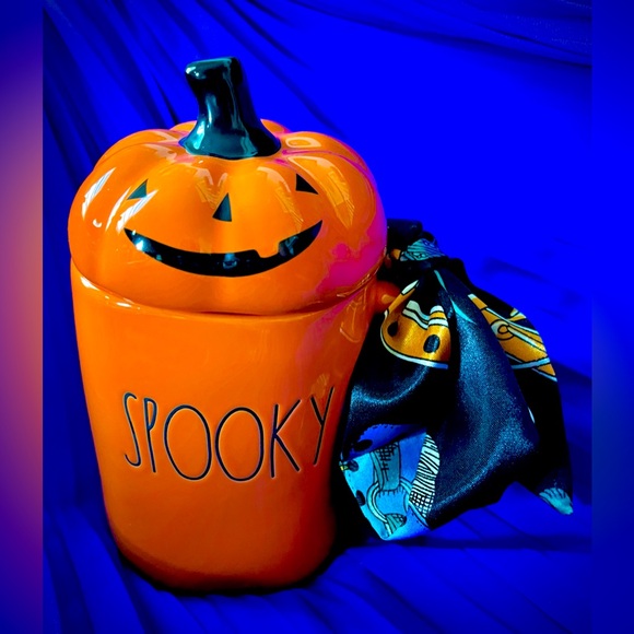 Rae Dunn Other - Rae Dunn "Spooky" Pumpkin Mug with Lid By Magenta Large Cup Fall Halloween Decor